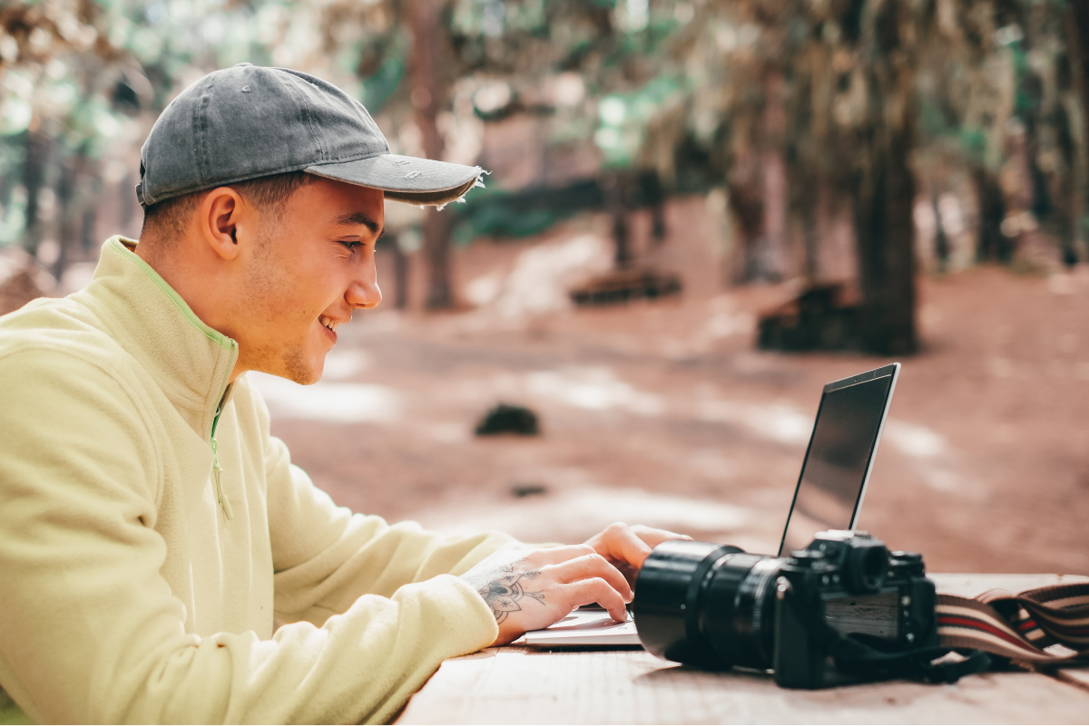 highly paid remote worker on laptop
