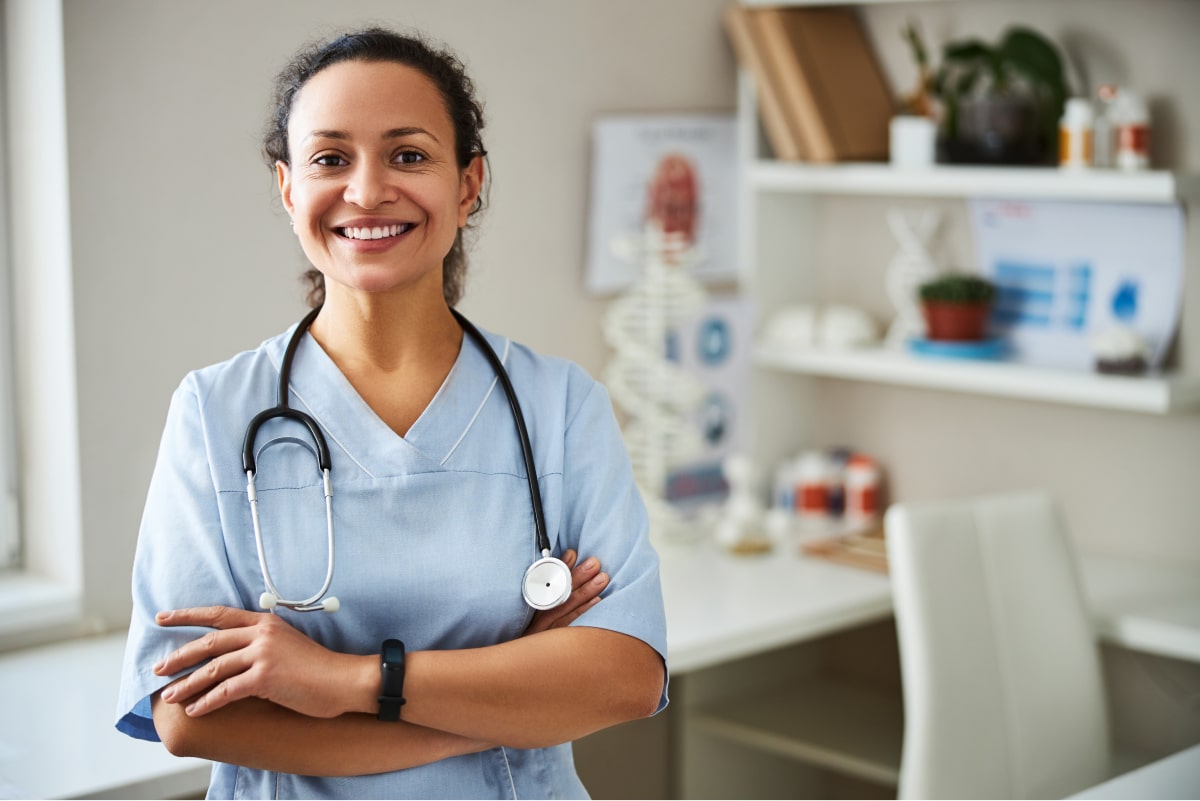 nurse practitioner posing for a photo