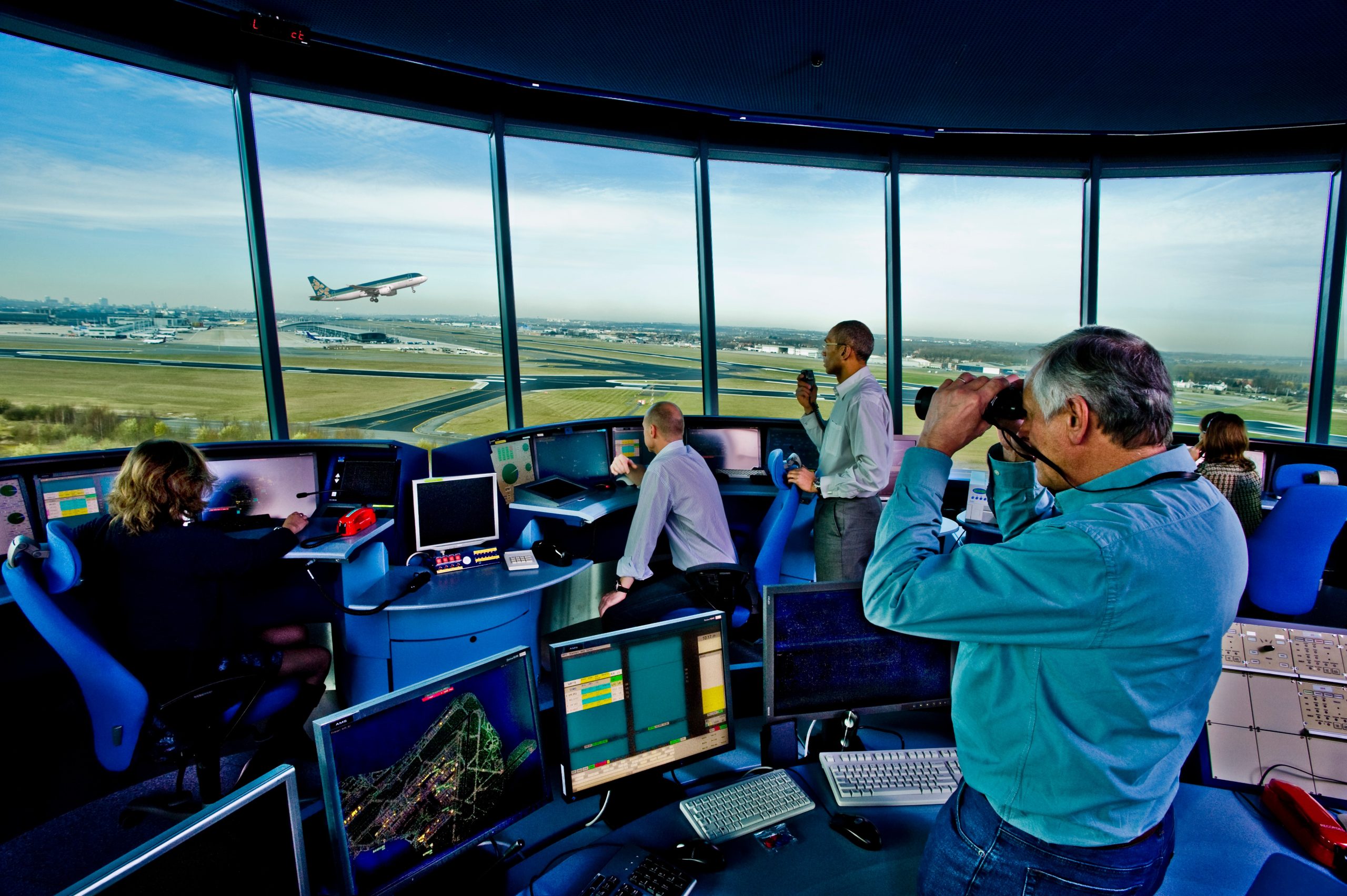 air traffic controller station